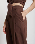 S5-DP9816 Pantalone in Popeline Cioccolato