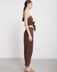 S5-DP9816 Pantalone in Popeline Cioccolato