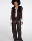 W6-SENSY Gilet Ecopelliccia Coffee Roast