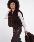 W6-SENSY Gilet Ecopelliccia Coffee Roast
