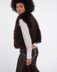 W6-SENSY Gilet Ecopelliccia Coffee Roast