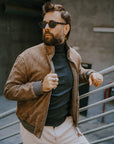 UW5-TOBIA Giubbotto Suede Palude Man