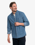 W6-MERCER 8OZ DENIM Camicia Blue Indigo Man