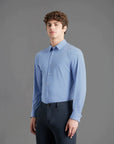 UW3-254 Camicia Oxford Jaquard Open WeekEnd Royal Man