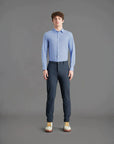 UW3-254 Camicia Oxford Jaquard Open WeekEnd Bianco Man