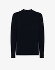 UW5-140 Maglia Cotton Plain Round Blue/Black Man