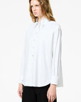 DW5-807 Oxford Jacquard Boyfriend Wom Shirt White