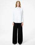 DW5-807 Oxford Jacquard Boyfriend Wom Shirt White