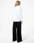 DW5-807 Oxford Jacquard Boyfriend Wom Shirt White