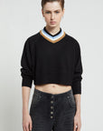 W5-DK9216 Maglia Cropped Nero
