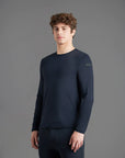 UW3-070 T-Shirt Oxford Manica Lunga Blue/Black Man