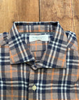 W2-RKUNJW Camicia Slim Quadri Blu Man