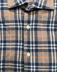 W2-RKUNJW Camicia Slim Quadri Blu Man
