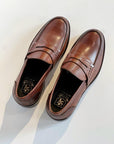 MS10 Mocassino Penny Pelle Cuoio Man