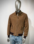 US6-EDGAR Giubbotto Pelle Scamosciata Sesame Man