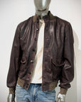 US6-MARCO POLO Giubbotto Pelle Dark Brown Man