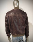 US6-MARCO POLO Giubbotto Pelle Dark Brown Man