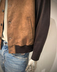 US6-SIMPLE Giubbotto Suede Maglia Pecan/Dark Brown Man