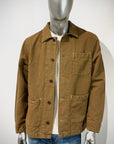 US6-ST.MALO Work Jacket Linen Tabacco Man