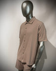 S6-4290 Camicia Manica Corta Costina Fango Man