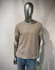S6-COAST T-Shirt Lino Rigato Var.401 Panna/Caffé Man