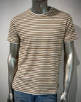S6-COAST T-Shirt Lino Rigato Var.401 Panna/Caffé Man