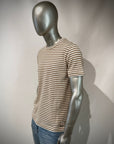 S6-COAST T-Shirt Lino Rigato Var.401 Panna/Caffé Man