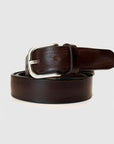 697/30 Cintura In Pelle Vintage Moro
