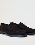 W6-Mocassino College Camoscio Dark Brown Man