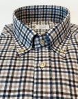 W6-RX4CLY Camicia Regular Quadri Beige Man