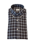 W6-RX4CLY Camicia Regular Quadri Blu Man
