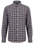 W6-RX4CLY Camicia Regular Quadri Blu Man