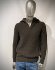 W6-TOMMY Maglia Lupetto Collo Zip Militare Man
