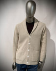 W6-0084 Cardigan Costa Inglese Panna100 Man