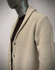 W6-0084 Cardigan Costa Inglese Panna100 Man