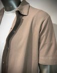 S6-4290 Camicia Manica Corta Costina Fango Man