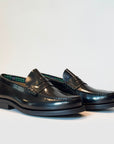 W6-Mocassino College Polished Black Man