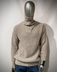 W6-TOMMY Maglia Lupetto Collo Zip Perla Man
