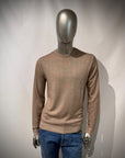W6-0002 Maglia Lana Girocollo Sabbia30 Man