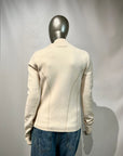 S6-8O0219 Piumino Ultralight Inserti in Maglia Warm Ivory