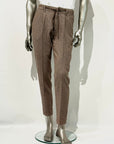 S5-1442 Gilet Lino E Cotone Coffe Brown Man