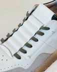 S5-23611 Sneaker Pelle/Suede Bianco/Militare Man