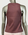 SD5-3446 Canotta a Costine Cropped Bark Woman