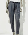 S5-1442 Pantalone Lino E Cotone Navy Blue Man