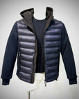 W5-0041 MESH Piumino Ibrido Cappuccio Blu Man