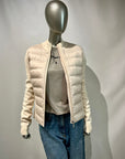S6-8O0219 Piumino Ultralight Inserti in Maglia Warm Ivory