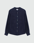 US4- Camicia Corey Riviera Lino Blue Navy Man
