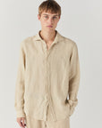 US5- Camicia Pierce Riviera Lino Mastice Man