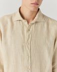 US5- Camicia Pierce Riviera Lino Mastice Man