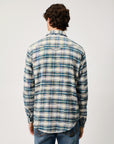UW6-WESTERN Camicia Check Washed Ecru/Grey Man